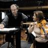 Valery Gergiev and Anne-Sophie Mutter working on the recording of Gubaidulina's 'In tempus praesens'