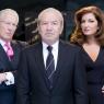 Lord Sugar flanked by his 'eyes and ears', Nick Hewer and Karren Brady
