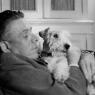 Poulenc in later years with canine friend