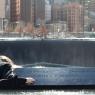 Reflecting absence: 'where the Twin Towers once rose into the clouds, now the ground swallows up their footprints'