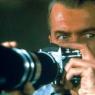 James Stewart with his weapon of choice in 'Rear Window'