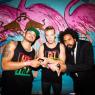 Major Lazer: Diplo, centre, with Jillionaire and Walshy Fire