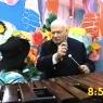 Popular hit: Moore gamely plays his instrument on Big Breakfast TV in early 1990s