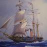 The first Cunard liner: RMS Britannia, the new paddle-steamer on which Dickens crossed the Atlantic