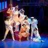 Ruth Sherwood (Connie Fisher) prepares to do the conga with seven Brazilian sailors