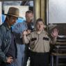 Another fine mess for Constable Bob (Patton Oswalt, centre) as the fourth series of 'Justified' gets underway