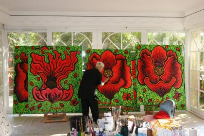 'I'm a big brush person. Pencils are not for me': Ana Tzarev at work in her studio