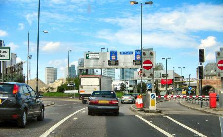 Abandon hope: traffic approaches the dreaded Blackwall Tunnel