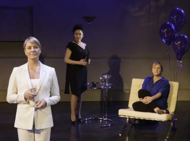 When shall we three meet again? Soul sisters Di (Tamzin Outhwaite), Viv (Samantha Spiro) and Rose (Jenna Russell)
