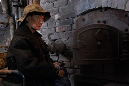 A gaze of distant wisdom: Mikhail Skryabin plays an Afghan war vet guarding the modern flames