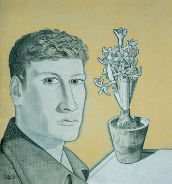 Lucian Freud's Self-portrait with Hyacinth in Pot, 1947–8, in The Figure in Modern British Art at the London Art Fair