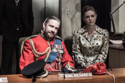 Just in case you forget who's king around here. Martin Freeman, with Lauren O'Neil in Richard III