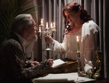 Guiding light: Eugenie (Finty Williams) aids husband Napoleon III (Sean Murray)