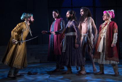 Sharp exchanges: Sargon Yelda (left) confronts some of his opponents in ‘Dara’