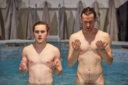 Laying themselves bare: Oliver Coopersmith and Jonah Russell in `The Mikvah Project'