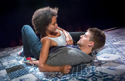 Sex-war truce: Amanda Wilkin and Jack Monaghan in ‘Pilgrims’