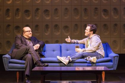 Sofa politics: Paul Chahidi and Joshua McGuire in ‘Privacy’