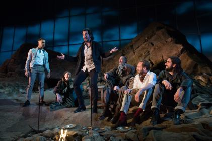Welcome to the Sierra Nevada: Mendoza (Tim McMullen) and his brigands welcome Jack Tanner to their desert