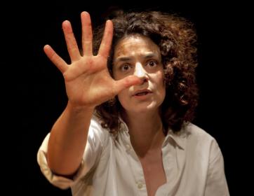 Going it alone: Corinne Jaber in writer-director Amir Nizar Zuabi's solo play