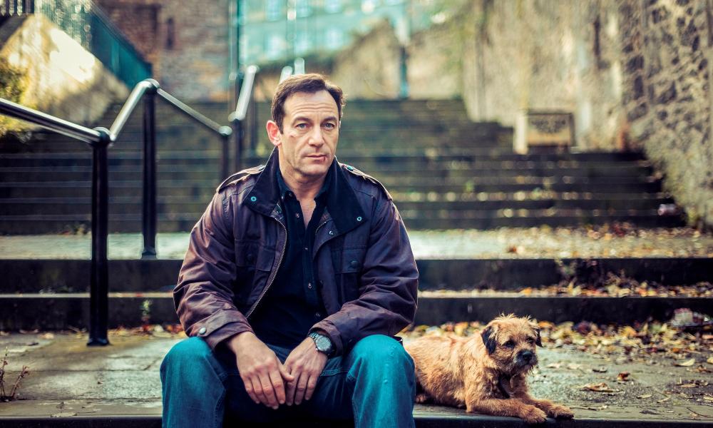 Jason Isaacs as Edinburgh private detective Jackson Brodie, with Ambassador in tow