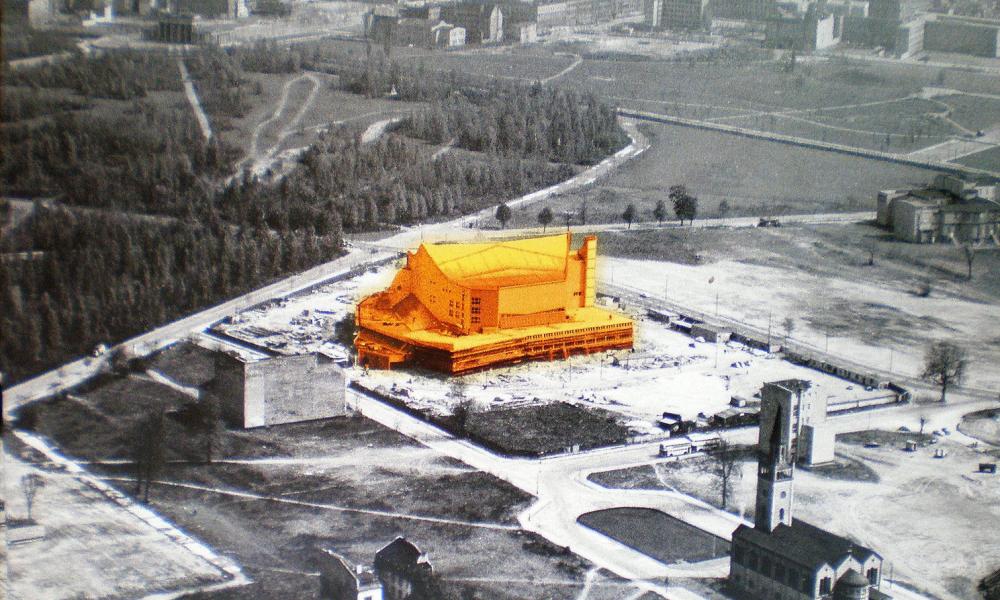 The Berlin Philharmonie in 1963, a year after the War Requiem's world premiere