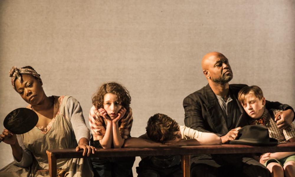 Feeling the heat: Izzy Lee as Scout and courtroom friends in 'To Kill A Mockingbird'