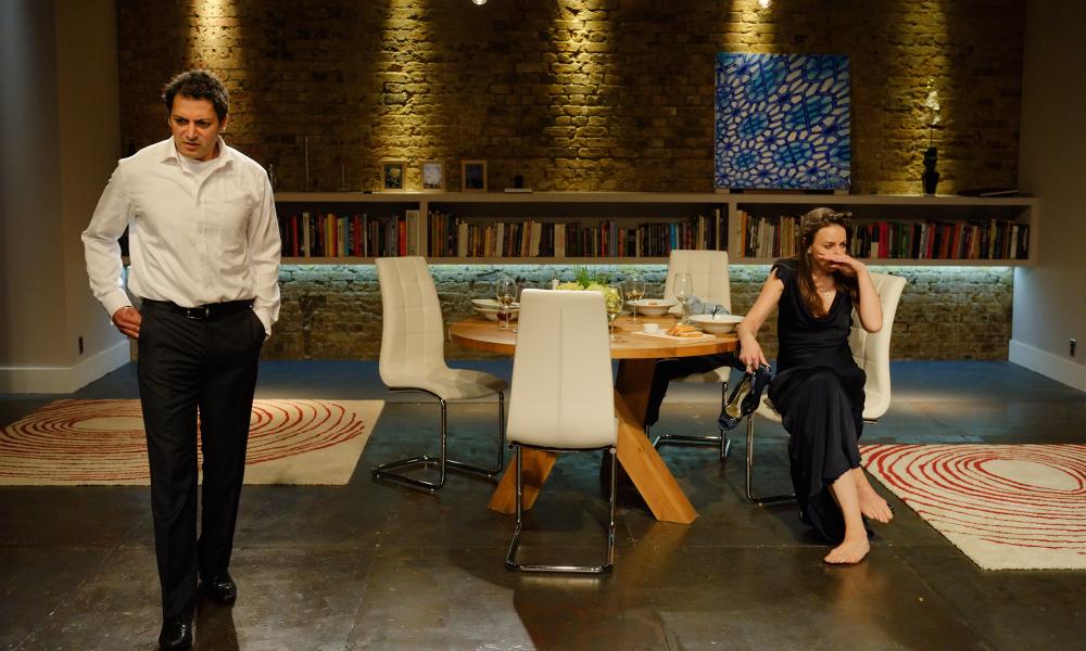Cultural divide: Hari Dhillon and Kirsty Bushell in ‘Disgraced’