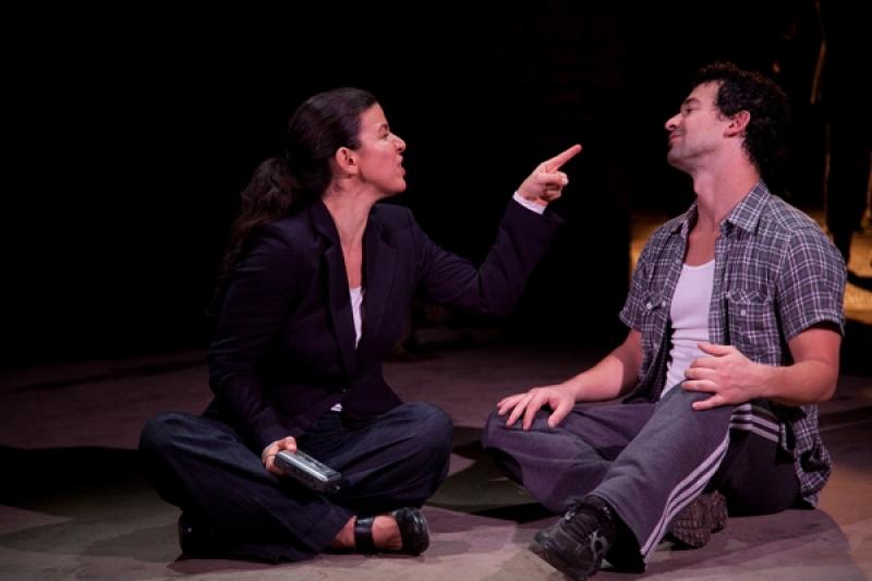 Sibling rivals: Sirine Saba and Richard Simons in 'Scorched'