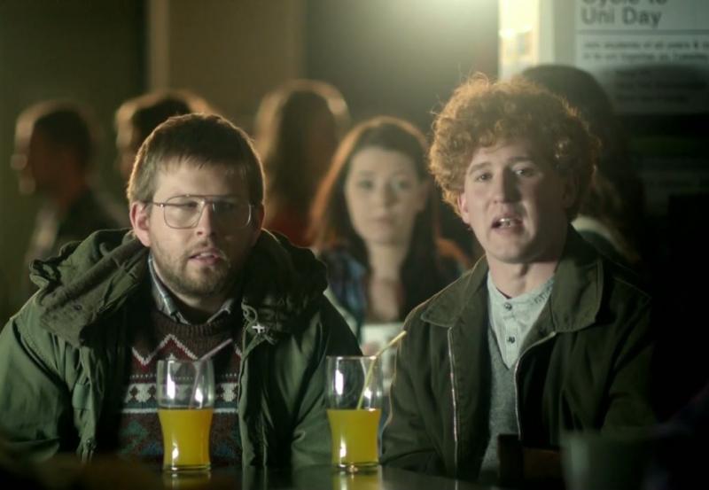 'Fresh Meat': sex, drugs and, for Howard and his creepy stalker pal Brian (above), geeky social interaction
