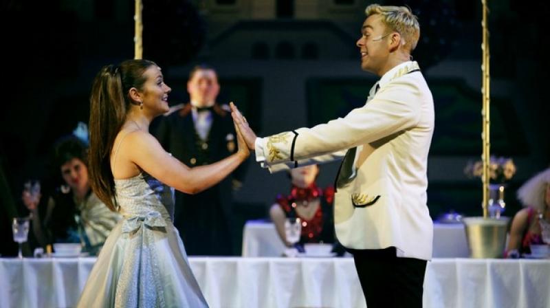 Julie Heatherill and Martin McCormick as a very modern Cinders and Prince