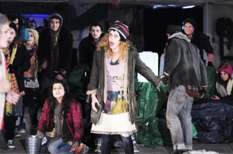 The Sleeper and her insomniac fellow squatters in Stephen Deazley's new opera The Sleeper and her insomniac fellow squatters in Stephen Deazley's new opera