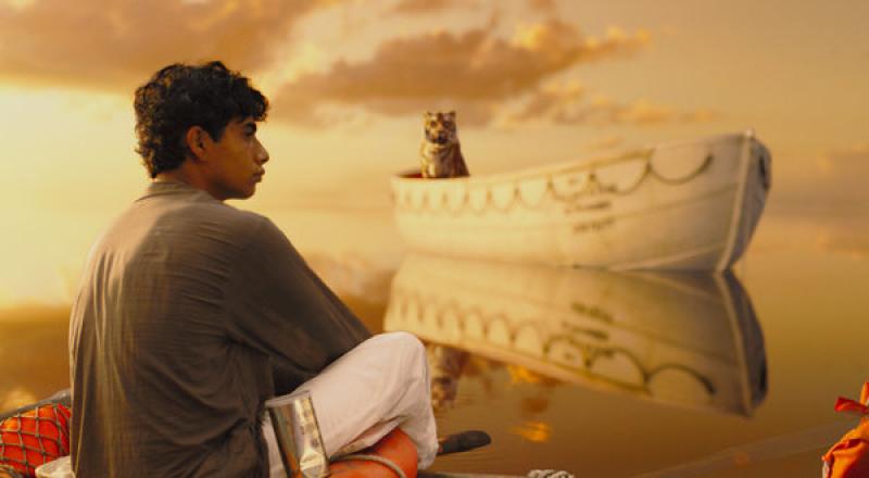 Pi (Suraj Sharma) in 'Life of Pi': it's not quite acting with animals
