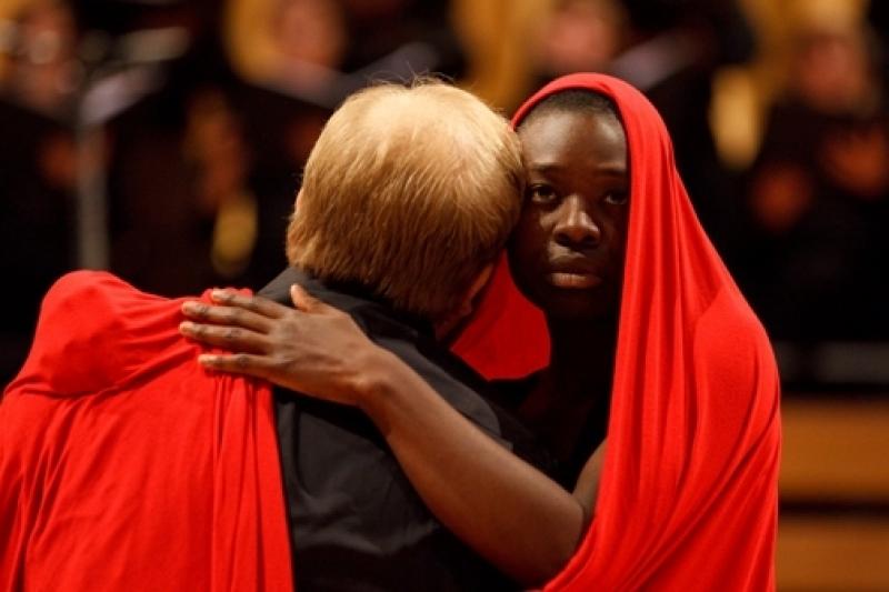 Operatic history of Aids: Peter McGillivray embraces Neema Bickersteth in Dark Star Requiem Operatic history of Aids: Peter McGillivray embraces Neema Bickersteth in Dark Star Requiem