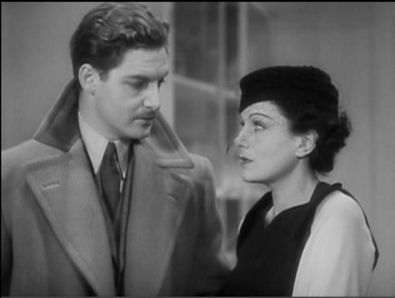 Hitchcockian fall guy: Robert Donat as Richard Hannay, with Lucie Mannheim as "Miss Smith."