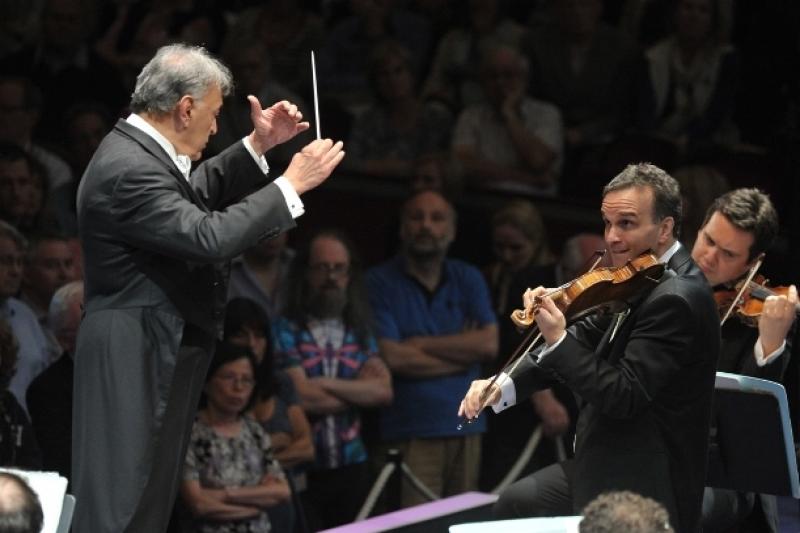 Zubin Mehta, Gil Shaham and non-protesting members of the Proms audience