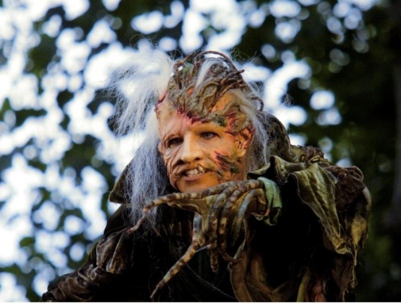 Hannah Waddingham as an especially twisted witch in Sondheim's dark tapestry of fairy tales Hannah Waddingham as an especially twisted witch in Sondheim's dark tapestry of fairy tales