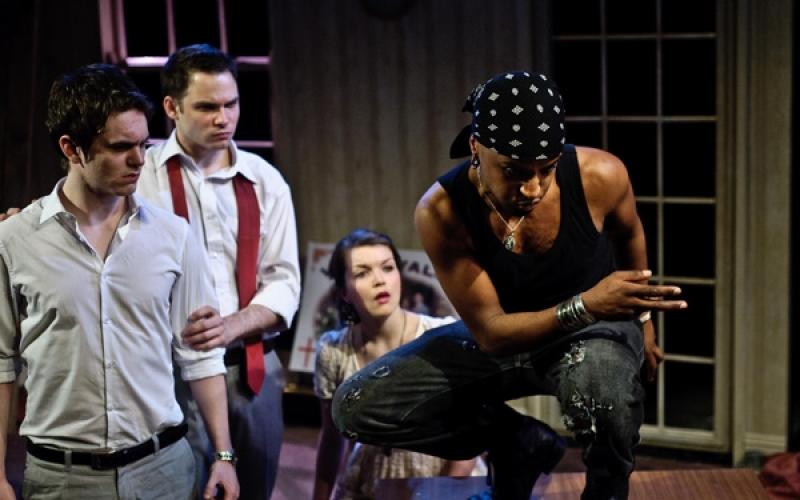 Unforgettably teenage in every way: Sean Verey, Bradley Taylor, Emily Plumtree and Beru Tessema in Moonfleece Unforgettably teenage in every way: Sean Verey, Bradley Taylor, Emily Plumtree and Beru Tessema in Moonfleece