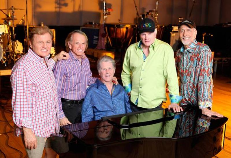 The Beach Boys in 2012, before Mike Love swung his cleaver: (left to right) Bruce Johnston, Alan Jardine, Brian Wilson, Mike Love, David Marks