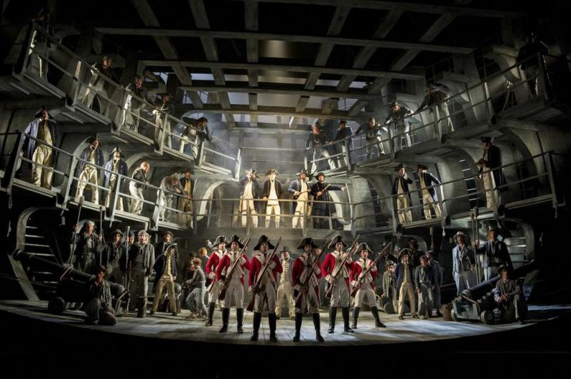 The crew of the Indomitable: Glyndebourne's ensemble are shown at their very best here