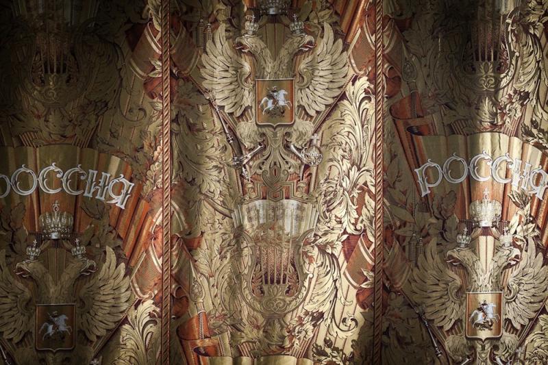 New curtain, old pattern: The Bolshoi's front curtain in its controversial refurbishment
