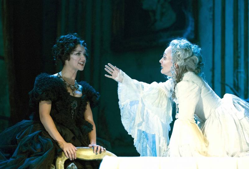Miss Havisham (Paula Wilcox) weaves her cobwebs of revenge around the brittle Estella (Grace Rowe)