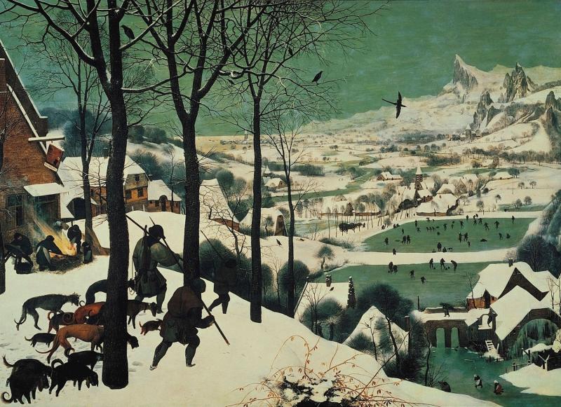 Hunters in the Snow: a painting that offers us the light and shade of human existence