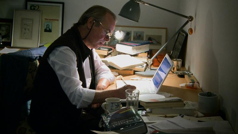 Martin Amis at work on his new novel