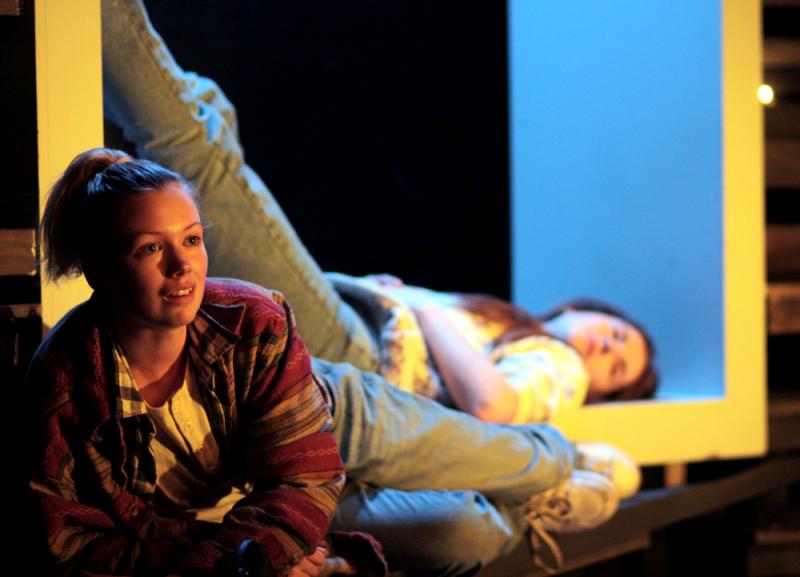 Dreamers on the run: Carla Langley as Orlaith, left, and Evelyn Lockley as Sive