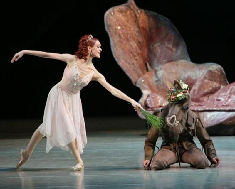 Sophisticated: Lopatkina makes an ass of herself as Titania
