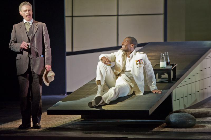 Peter Savidge as Sharpless and Noah Stewart as Pinkerton in Opera North's Madam Butterfly