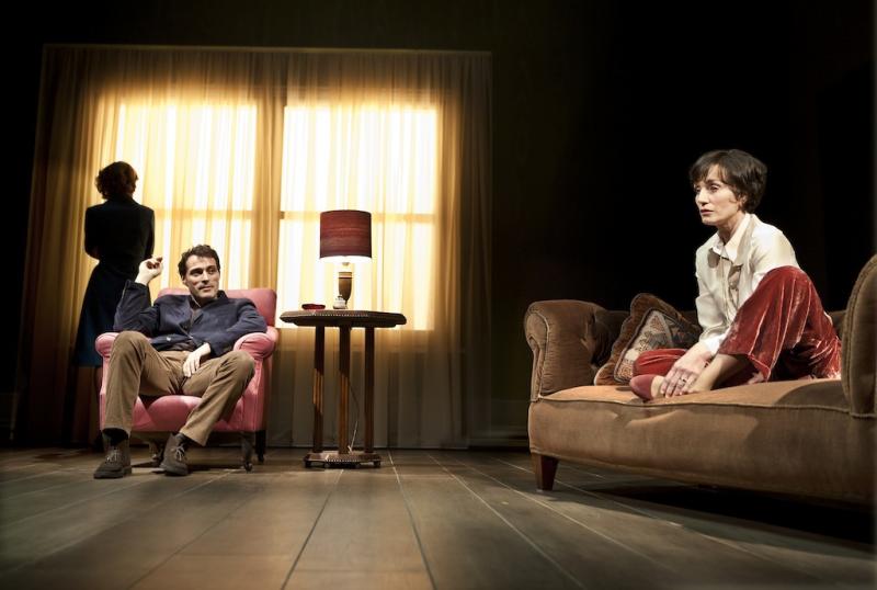 Bizarre love triangle: Lia Williams, Rufus Sewell and Kristin Scott Thomas in powerful Pinter revival