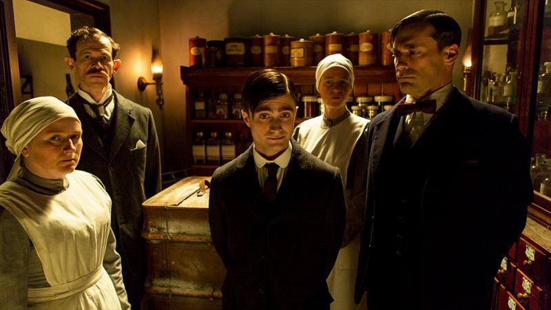 The long and the short of it: Messrs Radcliffe and Hamm try their hand at Russian satire