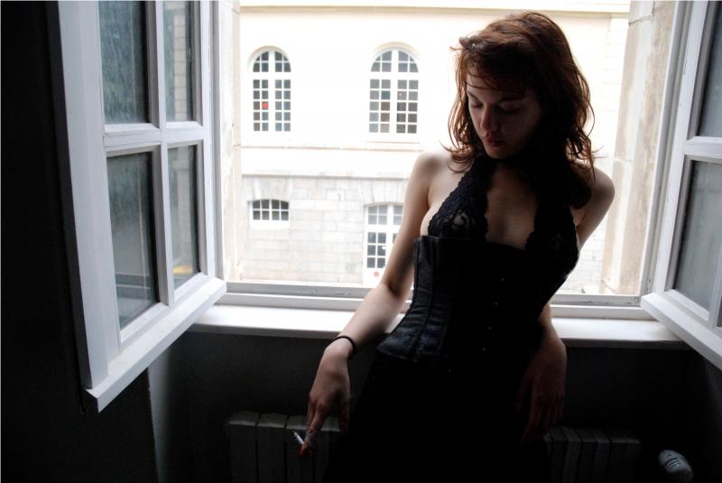 Cécile (Déborah Révy) takes a break in 'Q'