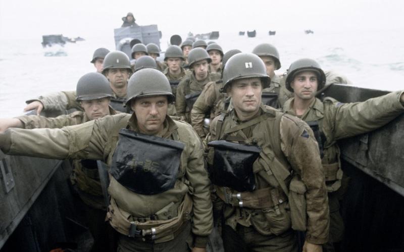 Tom Hanks and co prepare for landing in 'Saving Private Ryan'
